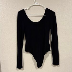 American Eagle Outfitters Black Scoop Neck Bodysuit